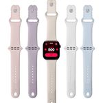 HdanMole 5 Pack Straps Compatible with Apple Watch Straps 49mm 46mm 45mm 44mm 42mm 41mm 40mm 38mm, Silicone Sport Strap Replacement Wristbands for iWatch SE Series 10 9 8 7 6 5 4 3 2 1 Women Men