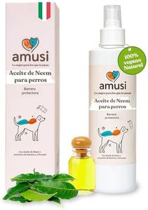 amusi Aceite de Neem para Perros - 250 ml - Spray Antiparasitario Perros Natural - Anti Insectos - Spray Antipulgas Perros - contra Garrapatas Pulgas Mosquitos Moscas Ácaros Piojos - Anti Pulgas