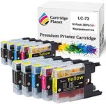 Cartridge Planet 10 Pack (4BK,2C,2M,2Y) Compatible Ink for Brother LC-73 LC73 for Brother DCP J525DW J525W J725DW J925DW MFC J430W J432W J5910DW J625DW J6510DW J6710DW J6910DW J825DW