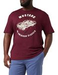 Ford Men's Mustang American Classic T Shirt, Red (Maroon Mar), XXL UK