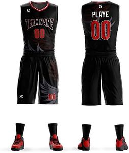 BaiLiLai Custom Athletic Basketball Jersey Printed Personalized Sportswear with Name and Number for Men/Women/Boy Multicolor One Size