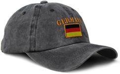 Speedy Pros Soft Washed Baseball Cap Germany Flag Europe Football Cup Dad Hats for Men & Women, Black, One Size