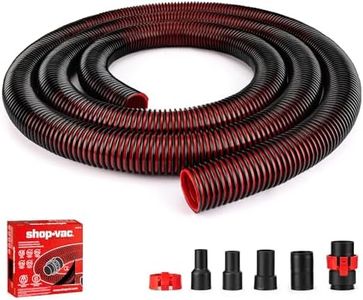 Shop-Vac Premium Universal Hose Plastic 12'X 1-7/8", Replacement Hose Compatible with Rigid, Dewalt, Husky, Craftsman, Bauer, Masterforce Vacuum Cleaners