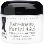 Aloe Vera Rehydrating Facial Gel for Dry Skin – Natural Face Moisturizer with 90% Aloe, Soothing Daily Gel for Men & Women – Lightweight Travel Skincare, Oil-Free Hydrating Formula – 2 oz