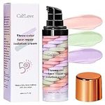 One Step Color Corrector,Face Makeup Primer Base,3 In 1 Isolation Cream,Makeup Primer Skin Tone Correcting and Brightening Primer,Invisible Pore,Oil Control Moisturizing (1PC)