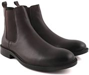 Freacksters Men's Brown Leather Chelsea Boots Extra Cushion Inner Sole