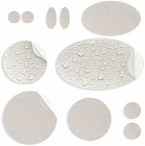 aZengear Repair Patches for Down Jackets, Puffer Coats, Waterproof, Self-Adhesive, Pre-Cut, Tear-Cold-Heat-Resistant Nylon Polyester Fabric, Fix Air Mattress, Inflatables, Tents (11 Pcs, Stone White)