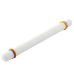 Wilton 1907-1211 Fondant Roller Rolling Pin with Guide Rings, Large, Plastic, 50.8 cm (20 in), White, 50.8cm