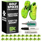 Golfkicks - Golf Spikes for Trainers with DIY Traction Kit, Add Spikes to Almost Any Shoe, As Seen on Shark Tank (Neon Green) (20pcs)