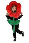 Red Rose Flower Costume Kids Plants