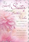 Piccadilly Greetings Birthday Card Sister - 9 x 6 inches - Regal Publishing,pink|red|white