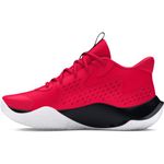 Under Armour Unisex-Child Grade School Jet '23 Basketball Shoe, (600) Red/Black/White, 4 US Big Kid