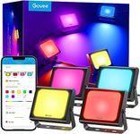 Govee Outdoor Flood Lights, Christmas Decorations Outdoor, 2200-6500K Dimmable RGBIC Warm White, Smart WiFi APP Control, IP66 for Garden Lawn, 4 Pack