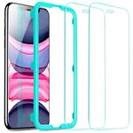 ESR Tempered-Glass for iPhone 11 Screen Protector/iPhone XR Screen Protector [2 Pack][Easy Installation Frame][Case Friendly], Premium Tempered Glass Screen Protector for iPhone 11/iPhone XR