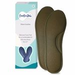 FOOTVITAL Memory Foam Shoe Insoles Comfortable Insoles Supports Heel & Arch Absorbs Foot Sweat & Moisture Ultra Soft Cushioned Lightweight Durable Washable Pads For Men & Women Brown (1 Pair)