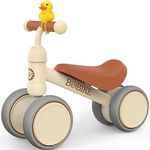 Baby Balance Bike Toys for 18-36 Months Kids Toy Boy and Girls Gifts Toddler Best First Birthday Gift Children Walker No Pedal Infant 4 Wheels Bicycle (White)