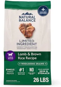 Natural Balance Limited Ingredient Large Breed Adult Dry Dog Food with Healthy Grains, Lamb & Brown Rice Recipe, 26 Pound (Pack of 1)