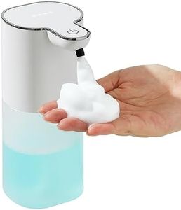 Automatic Soap Dispenser - Touchless Foaming Kids Hand Soap Bottle - Rechargeable Hands Free Pump for Bathroom or Kitchen with Wall Mount Hook