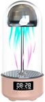 OBIOCKIDAY Jellyfish Lamp Portable Bluetooth Speaker Wireless, Mechanical Motion LED Jellyfish Alarm Clock Sound Speaker Night Mood Light, Table Lamp Bedside Lamp Decor