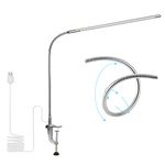 Lishumei USB LED Desk Lamp, Adjustable Clip On LED Nail Lamp Eye Care Gooseneck 360° Swivel with Switch LED Clamp Light for Manicure Reading Tattoo