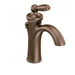 Moen 6600ORB Brantford One-Handle Low-Arc Bathroom Faucet with Drain Assembly, Oil-Rubbed Bronze