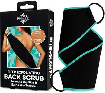 Dermasuri Deep Exfoliating Back Scrubber -Bath & Shower Back Scrub - Body Exfoliator Scrub Tool - Skin Care for Women & Men - Exfoliation Body Scrubber for Shower 27 Inches Long, 8 Inches Wide