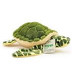 Zappi Co Ultra Soft Turtle Plush Toy (33cm Width) - 100% Recycled, Eco-Friendly, Newborn Gift, Realistic Lifelike