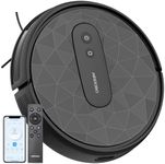 AIRROBO Robot Vacuum Cleaner - 2800 Pa Suction, Ideal for Pet Hair, Hard Floors, Low Pile Carpets, Self-Charging, 120 Mins Runtime, App Control