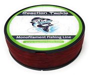 Reaction Tackle Monofilament Fishing Line- Strong and Abrasion-Resistant Nylon Mono Fishing Line, Freshwater and Saltwater Fishing Line Red 4/3000