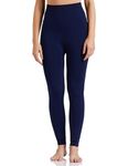 Amazon Brand - Symbol Women's Stretchable Fleece Lined Thermal Leggings (28 to 34 Size)_AW23-WWBTM-007_Navy_XS