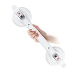 DAREN MEDICAL ๐จ๐ฝ๐ด๐ฟ๐ฎ๐ฑ๐ฒ๐ฑ Suction Cup Grab Bars for Bathtubs and Bathroom, Tool Free Shower Handle, Grab Handle for Elderly Suction with Indicators, Shower Grab Bar for Seniors, Heavy Duty,White