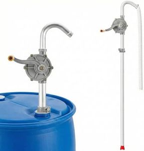 DR.tuer All-Aluminum 55 Gallon Drum Pump – Manual Fuel & Oil Transfer Pump for Diesel, Kerosene, Hydraulic & Lubricating Oils – Heavy Duty Rotary Barrel Hand Pump Fits 15–55 Gal Drums
