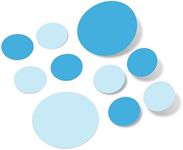 Set of 30 - Circles Polka Dots Vinyl Wall Graphic Decals Stickers (Baby Blue/Ice Blue)