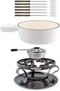 Swissmar Lugano 9 Piece Cheese Fondue Set in Matte White