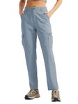 TOPLOT Women’s Functional and Fashionable Cargo Pant (Women-Cargo-5224-Silver-34)