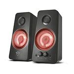 Trust Gaming GXT 608 Tytan 2.0 PC Speakers with LED Lights, 36 W Peak Power, 3.5 mm Aux, USB Powered, Headphone Connection, Gamer Speaker Set for Computer, Laptop, Tablet, Smartphone - Black