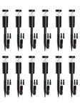 DOREIO 5W Low Voltage Landscape Pathway Lights with Connectors 12V Outdoor Landscape Lighting LED Bollard Path Lights Wired IP65 Waterproof Warm White Walkway Lights for Garden Yard Lawn (12Pack)