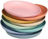 Unbreakable Dinner Plates - Salad Plates 7.8'' Set of 8 - Toddler Plates Microwave and Dishwasher Safe Kids Plates - Picnic Plates for Dessert, Lightweight Dinner Plates for Home & Outdoors ESS Direct