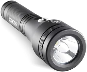 CRESSI Unisex Adult Astra Torch Black High Performance LED Underwater Lamp with High Brightness, 1200 Lumens, Waterproof, IPX8, 100 m, Black