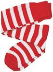 Dress-Up-America Red and White Socks - Striped Knee Socks for Kids - One Size Fits Most Children and Teens