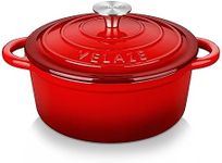 Velaze Cast Iron Casserole Dish, En