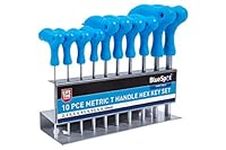 Blue Spot Tools 12185 10PCE Metric T Handle Hex Key Set (2-10mm)