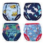 MooMoo Baby Training Underwear 4 Packs Absorbent Toddler Potty Training Pants for Boys and Girls-Cotton Animal 2T