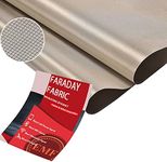 FUDALI Faraday Fabric-EMI RFID Shielding-Block WiFi/RF Anti-Radiation Military Grade for Radiowave Microwave and Radiation Protection Nickel Copper, Blocking Material (3 Yards 43'x108'inch), Brown