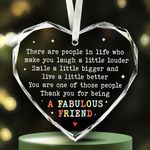 NewEleven Galentines Gifts for Friends, BFF, Coworker for Women, Appreciation Gifts, Thank You for Women - Best Friend Birthday Gifts - Glass Christmas Ornament 2025