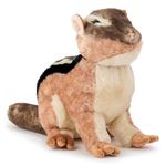 Zappi Co Caleb the Chipmunk Plush Toy Chippy (29cm) Cheek-Pouched Chum - Soft, Cuddly, 100% Recycled - Adorable Acorn Lover