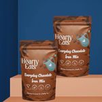 Hearty Eats Everyday Chocolate Iron Mix | Thick & Chocolatey Drink | Take Hot or Cold | Vegan, Gluten-Free & No Preservatives Ready in 2 minutes (225 Grams, Pack of 2)