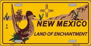 LP - 472 New Mexico Roadrunner License Plate - X364