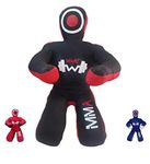 BJJ Brazilian JIU Jitsu Wrestling Dummy for Grappling, Submission, Mixed Martial Arts, MMA Training, Punching, Throwing and Judo Karate Practice (UNFILLED) (Black Canvas, 47" (Kids))