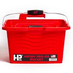 Handy Paint Products Pro-Go Bucket Paint and Tool Bucket with Brush Holder That Attaches to Most Ladders, 1 Gallon, Red